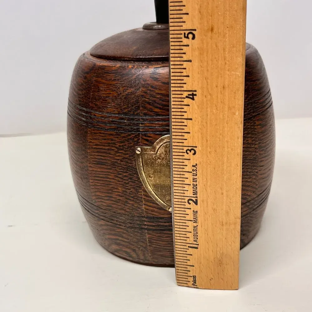 Vintage Oak Tobacco Tea Biscuit Barrel Ice Bucket